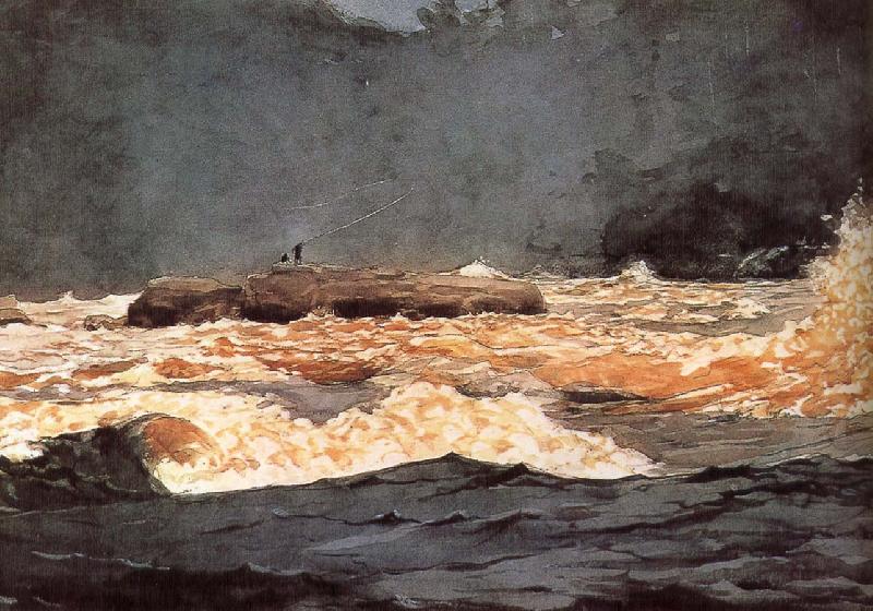 Winslow Homer River fishing oil painting image